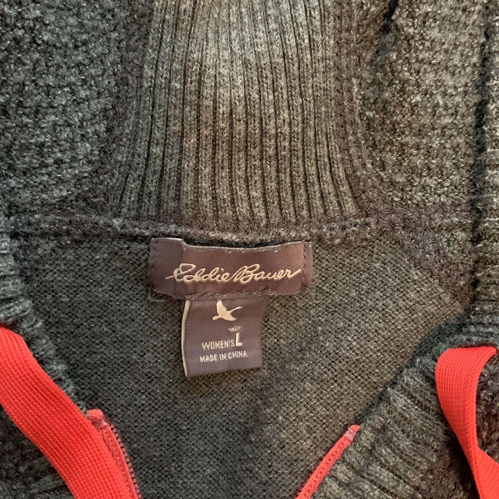 Eddie Bauer Gray Zippered Sweater - Picture 3 of 7